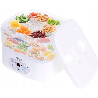 Adler Dehydrator 550W Suszarka do Grzybów Ziół Owoców Żywności LCD 5 Tac Zestaw Adler Dehydrator 550W Suszarka do Grzybów Ziół Owoców Żywności LCD 5 Tac Zestaw