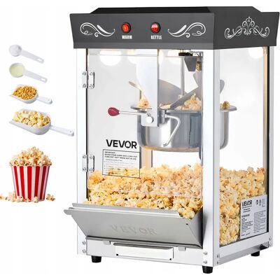 Profesjonalna Maszyna Do Popcornu Vevor 8 Oz 800w Czarny Stal Nierdzewna Profesjonalna Maszyna Do Popcornu Vevor 8 Oz 800w Czarny Stal Nierdzewna