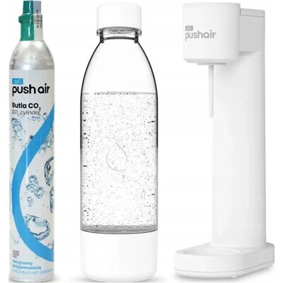 Pushair Saturator Do Wody Dafi Syfon Biały + Nabój Co2 + Butelka 0,7 Pushair Saturator Do Wody Dafi Syfon Biały + Nabój Co2 + Butelka 0,7