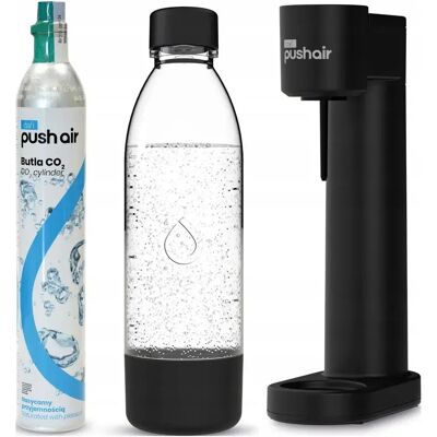 Pushair Saturator Do Wody Dafi Syfon Czarny + Nabój Co2 + Butelka 0,7 Pushair Saturator Do Wody Dafi Syfon Czarny + Nabój Co2 + Butelka 0,7