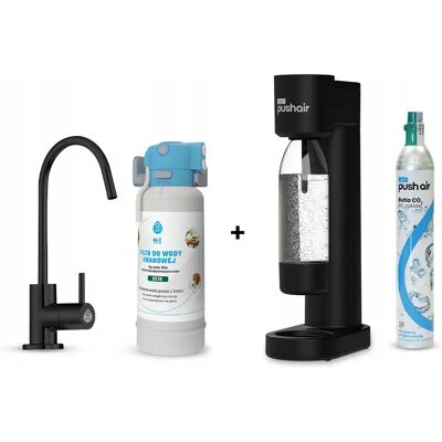 Dafi Pushair Saturator Nabój Butelka + Flow Comfort Dc10 Kran Alto Czarny Dafi Pushair Saturator Nabój Butelka + Flow Comfort Dc10 Kran Alto Czarny