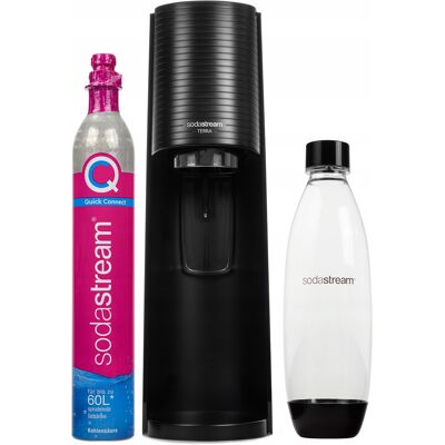 Saturator Do Wody Sodastream Terra Czarny Z Butelką 1 L I Syropami Saturator Do Wody Sodastream Terra Czarny Z Butelką 1 L I Syropami