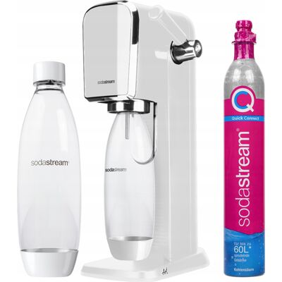 Inny producent Saturator Sodastream Art Urządzenie Do Wody Gazowanej Butelka Nabój Zestaw Karbonator Kuchenny, Syfon, Biały Inny producent Saturator Sodastream Art Urządzenie Do Wody Gazowanej Butelka Nabój Zestaw Karbonator Kuchenny, Syfon, Biały
