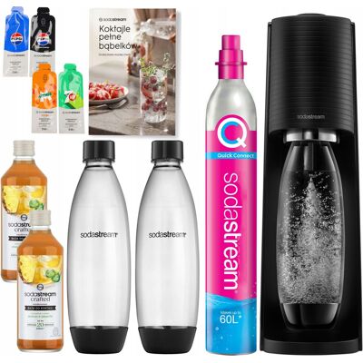 Saturator Sodastream Terra Black Z 2 Butelkami + Pepsi + Pepsi Zero + 7up Saturator Sodastream Terra Black Z 2 Butelkami + Pepsi + Pepsi Zero + 7up