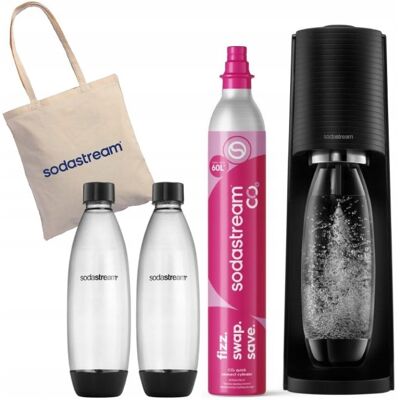 Inny producent Saturator Sodastream Terra Czarny + 2 Butelki I Nabój Co2, Torba Urządzenie Do Gazowania Wody, Syfon Do Wody, Pojemność 1 L Inny producent Saturator Sodastream Terra Czarny + 2 Butelki I Nabój Co2, Torba Urządzenie Do Gazowania Wody, Syfon Do Wody, Pojemność 1 L