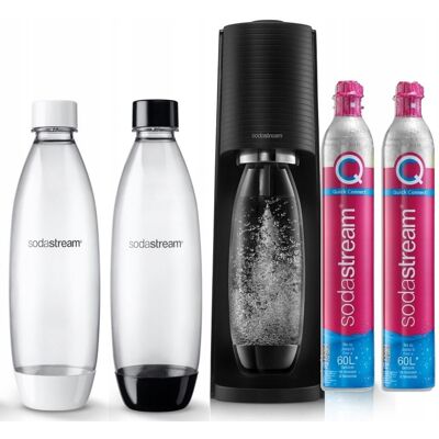 Inny producent Saturator Wody Gazowanej Sodastream Soda Terra Czarny 2x Butelka 2x Nabój Do Przygotowania Napojów Z Bąbelkami, Pojemność 1 L Inny producent Saturator Wody Gazowanej Sodastream Soda Terra Czarny 2x Butelka 2x Nabój Do Przygotowania Napojów Z Bąbelkami, Pojemność 1 L