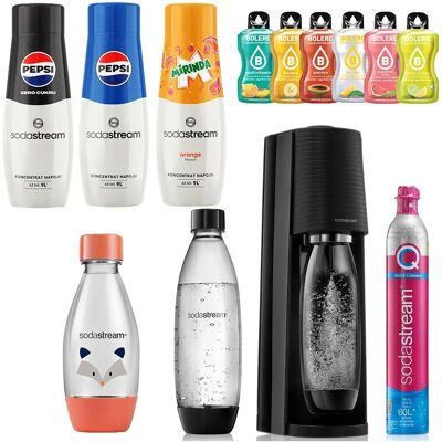 Sodastream Terra Saturator Nabój Butelki 1x 1l Fuse 1x 0,5l Mob + 4x Syrop Sodastream Terra Saturator Nabój Butelki 1x 1l Fuse 1x 0,5l Mob + 4x Syrop
