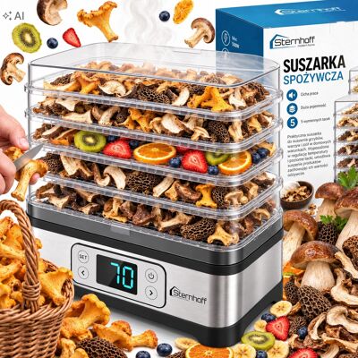 Inny producent Suszarka Do Grzybów I Owoców Warzyw Spożywcza Żywności Termoobieg 500w 5 Inny producent Suszarka Do Grzybów I Owoców Warzyw Spożywcza Żywności Termoobieg 500w 5