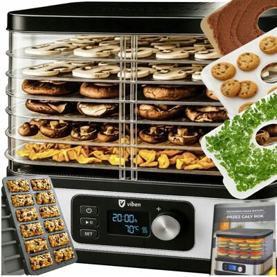 Inny producent Suszarka Do Grzybów Owoców Warzyw Spożywcza Cicha Timer Dodatki 450w 6 Sit Inny producent Suszarka Do Grzybów Owoców Warzyw Spożywcza Cicha Timer Dodatki 450w 6 Sit