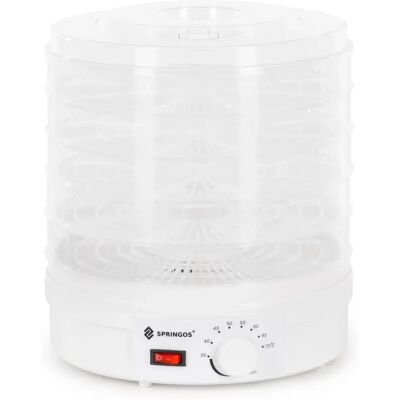 Springos Suszarka Spożywcza Do Żywności 15 L 350 W, 5 Tac Do Owoców, Warzyw, Grzybów, Ziół Springos Suszarka Spożywcza Do Żywności 15 L 350 W, 5 Tac Do Owoców, Warzyw, Grzybów, Ziół