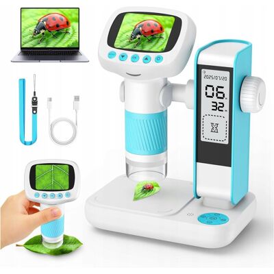 AMT MIKROSKOP CYFROWY ZE STATYWEM ZEGAR TIMER EKRAN HD 1000X 8 LED MENU POLSKIE AMT MIKROSKOP CYFROWY ZE STATYWEM ZEGAR TIMER EKRAN HD 1000X 8 LED MENU POLSKIE