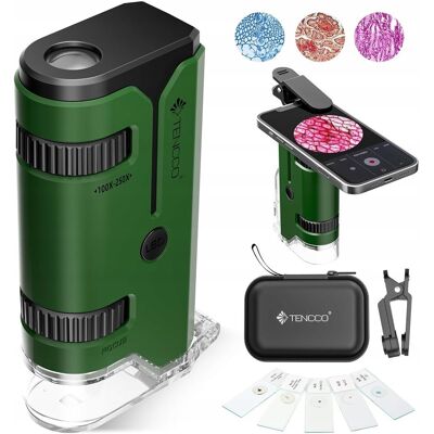 Inny producent Mini Mikroskop Kieszonkowy Przenośny 100x250 dla dzieci system soczewek LED Inny producent Mini Mikroskop Kieszonkowy Przenośny 100x250 dla dzieci system soczewek LED