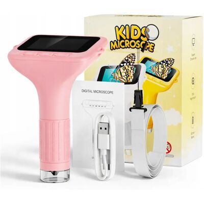 AMT Cyfrowy Mikroskop Przenośny Zestaw Dla Dzieci Led Hd 1000x Ekran Hd Lcd 2mp AMT Cyfrowy Mikroskop Przenośny Zestaw Dla Dzieci Led Hd 1000x Ekran Hd Lcd 2mp