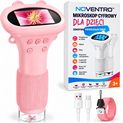 AMT Mikroskop Cyfrowy Dla Dzieci Led 1000x Usb Ekran Hd Ips 2mp Kieszonkowy AMT Mikroskop Cyfrowy Dla Dzieci Led 1000x Usb Ekran Hd Ips 2mp Kieszonkowy