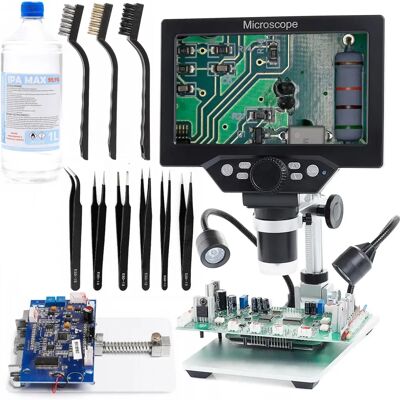 Techrebal Mikroskop Cyfrowy X1200 + 3 Pędzle + 6 Pęset + Uchwyt Pcb + Alkohol 1l Techrebal Mikroskop Cyfrowy X1200 + 3 Pędzle + 6 Pęset + Uchwyt Pcb + Alkohol 1l