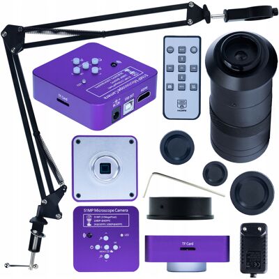 Inny producent Mikroskop Cyfrowy Z Kamerą Puppis Pink Pro 51mp Wysięgnik I Obiektyw 3w1 Inny producent Mikroskop Cyfrowy Z Kamerą Puppis Pink Pro 51mp Wysięgnik I Obiektyw 3w1