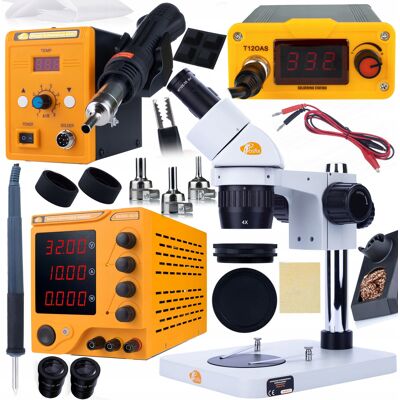 Inny producent Zestaw Gsm Mikroskop Stereoskopowy+zasilacz Laboratoryjny 30v Stacja Hotair Inny producent Zestaw Gsm Mikroskop Stereoskopowy+zasilacz Laboratoryjny 30v Stacja Hotair