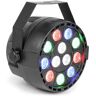 Beamz Party, reflektor UV PAR, 15 W, 12 x LED UV, wyświetlacz LED, kolor czarny