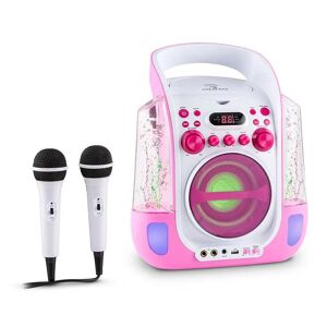 Auna Kara Liquida zestaw karaoke CD USB MP3 strumień wodny LED 2 x mikrofon mobilny