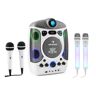 Auna Kara Projectura zestaw do karaoke biały + Kara Dazzl zestaw mikrofonów LED