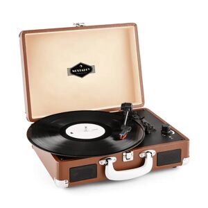 Auna Peggy Sue, gramofon, styl retro, LP, USB, kolor brązowy