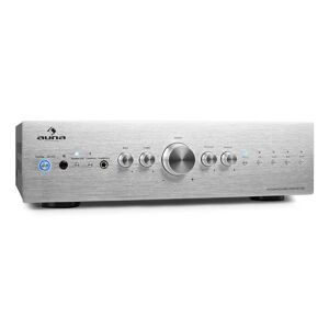 Auna CD708, wzmacniacz Hi-Fi, stereo, AUX, 600 W, kolor srebrny