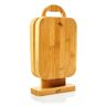 Klarstein Bambusowa deska śniadaniowa, zestaw 6 sztuk, ze stojakiem, 22 x 0,9 x 16 cm, łatwe czyszczenie