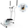 KLARFIT Myon Cross crosstrainer masa zamachowa 12kg system SilentBelt biały