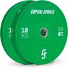 Capital Sports Nipton 2021, obciążenia, 2 x 10 kg,54 mm, twarda guma