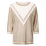 Liu Jo Collection Sweter damski z dzianiny Kobiety kamień szlachetny złoty biały wzorzysty, M - Size: M