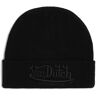 Von Dutch Czapka damska Kobiety drobna dzianina czarny jednolity, ONE SIZE - Size: ONE SIZE