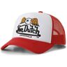 Von Dutch Czapka damska - Baker Kobiety czerwony biały jednolity, ONE SIZE - Size: ONE SIZE