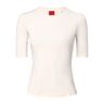 HUGO Koszulka damska - Darnelia Kobiety Bawełna biały jednolity, XL - Size: XL