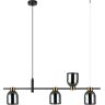 Italux Servio PND-66892-4-BK-SG lampa wisząca zwis 4x40W E14 czarna/dymiona