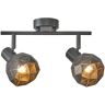 Italux Harley SPL-3480-2-GR-GD listwa plafon lampa sufitowa spot 2x40W E14 szara/złota