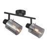 Italux Sardo SPL-5581-2-BK-SG listwa plafon lampa sufitowa spot 2x40W E14 dymiona/czarna