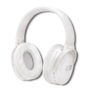 Qoltec Słuchawki bezprzewodowe z mikrofonem BT Super bass Dynamic      Białe perłowe