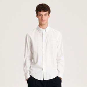 Reserved - Koszula regular fit w kratę - Biały - Męski - Size: L,M,S,XL
