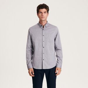 Reserved - Bawełniana koszula regular fit - Szary - Męski - Size: L,M,S,XL
