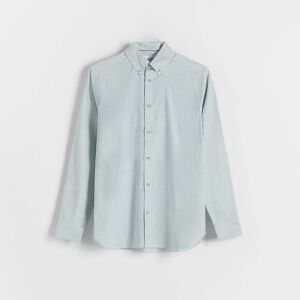 Reserved - Koszula slim fit w paski - Zielony - Męski - Size: L,M,S,XL,XXL