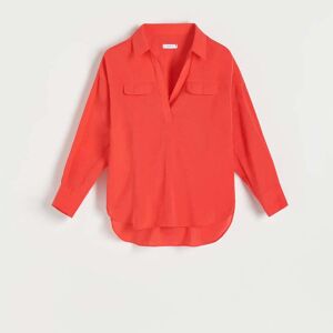 Reserved - Bluzka z modalu - Czerwony - Damski - Size: L,M,S,XL,XS