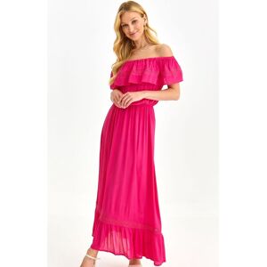 Top Secret gładka sukienka z ozdobnymi taśmami SSU4372 (różowy)
