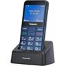 Panasonic KX-TU155 telefon komórkowy dla seniora (połączenia priorytetowe, czytelny ekran 2.4", podświetlane przyciski, jasna latarka LED), niebieski