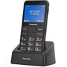 Panasonic KX-TU155 telefon komórkowy dla seniora (połączenia priorytetowe, czytelny ekran 2.4", podświetlane przyciski, jasna latarka LED), czarny