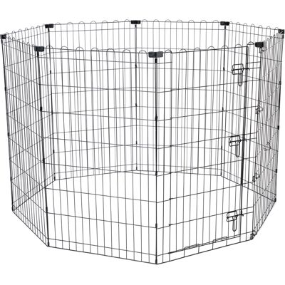 Metalowy kojec dla szczeniąt TIAKI - Wysoki, 8 paneli, 61x106cm Metalowy kojec dla szczeniąt TIAKI - Wysoki, 8 paneli, 61x106cm