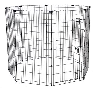 Ogrodzenie metalowe dla szczeniąt TIAKI – 8 paneli, 61x122cm Ogrodzenie metalowe dla szczeniąt TIAKI – 8 paneli, 61x122cm