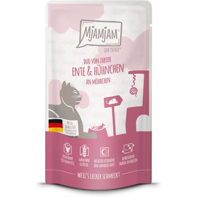 MjAMjAM Quetschie, 12 x 125 g - Kaczka i kurczak MjAMjAM Quetschie, 12 x 125 g - Kaczka i kurczak