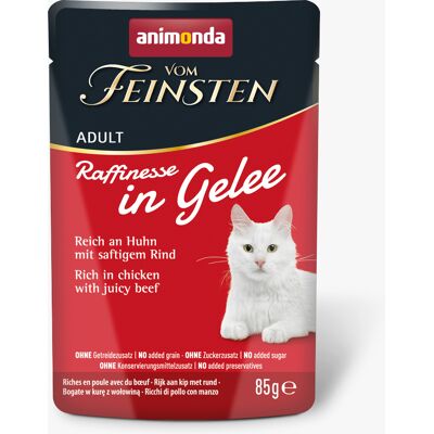 Animonda Vom Feinsten - Pouch - Adult - Raffinesse in Gelee - Kurczak+Wołowina - Karma dla kotów Animonda Vom Feinsten - Pouch - Adult - Raffinesse in Gelee - Kurczak+Wołowina - Karma dla kotów