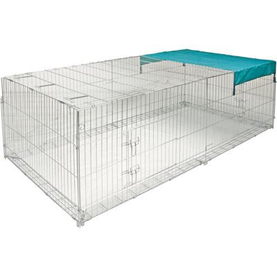 Kerbl Zewnętrzny wybieg dla małych zwierząt - Srebro - 230x115x70 cm Kerbl Zewnętrzny wybieg dla małych zwierząt - Srebro - 230x115x70 cm