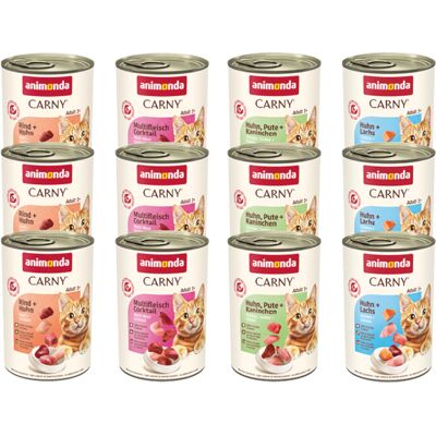 Korzystny pakiet animonda Carny Adult, 12 x 400 g - Pakiet Gourmet (4 smaki) Korzystny pakiet animonda Carny Adult, 12 x 400 g - Pakiet Gourmet (4 smaki)